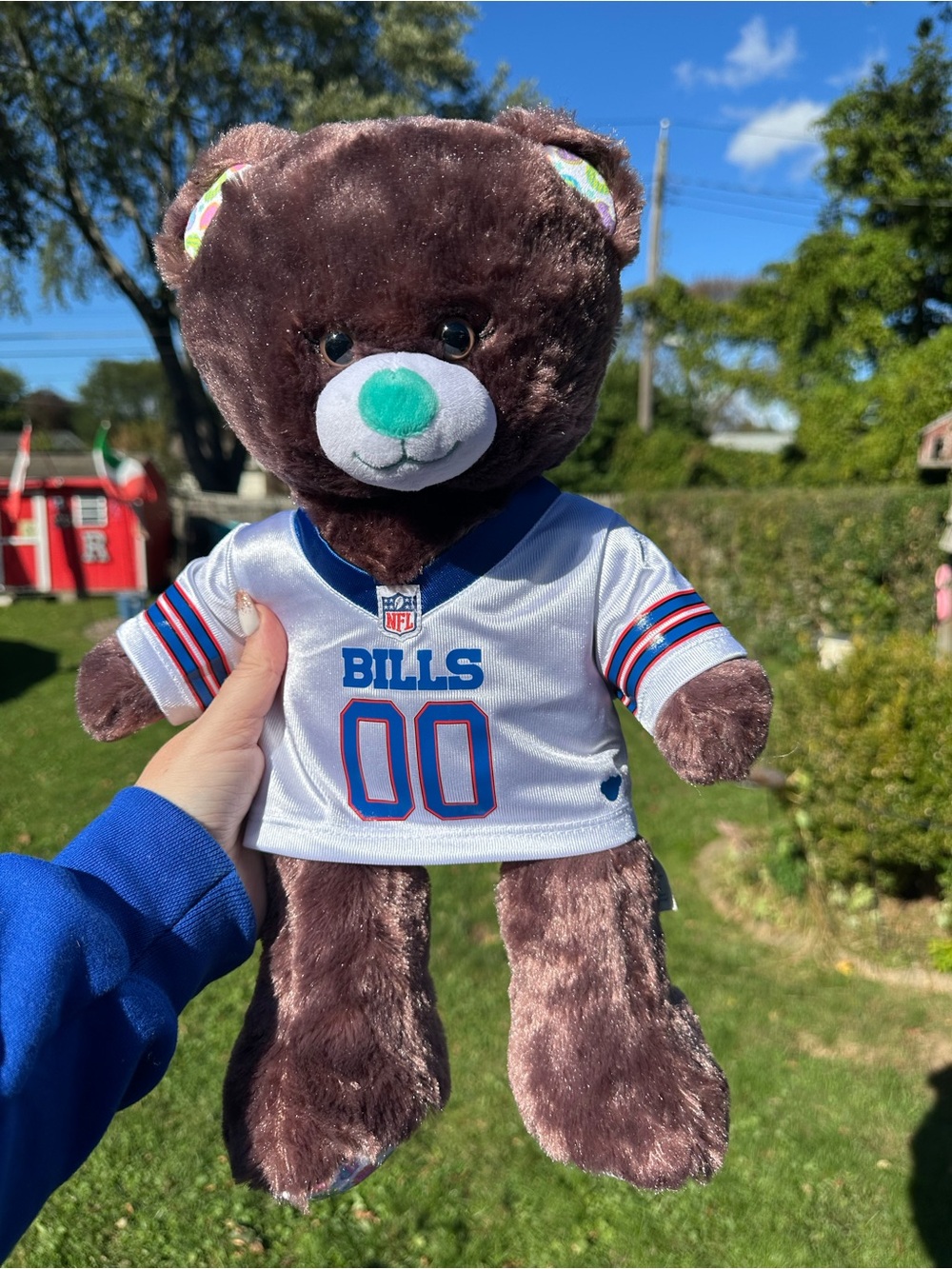 NFL Buffalo Bills Plush Bear with White Bills Jersey